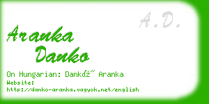 aranka danko business card
